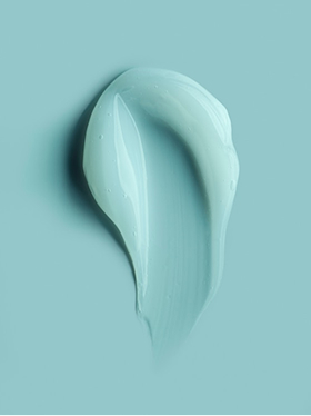 Crème texture bleue